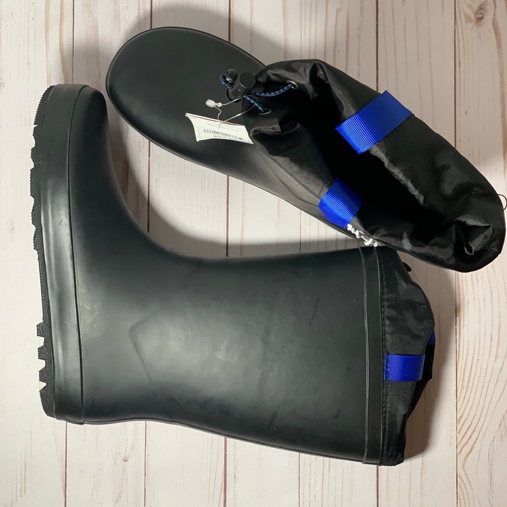 ☃️☔️Cat & Jack Boys Black Caleb Rain Boots